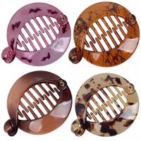 Hair Barrettes, Plastic, for woman, more colors for choice, 63x53mm, Sold By PC