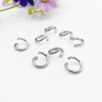 Stainless Steel Open Ring 316L Stainless Steel Round silver color plated DIY silver color Sold By Bag