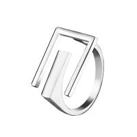 Messing Open -Finger-Ring, plattiert, Einstellbar & unisex, keine, verkauft von PC