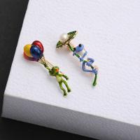Enamel Brooch Zinc Alloy Frog gold color plated Unisex nickel lead & cadmium free Sold By Lot