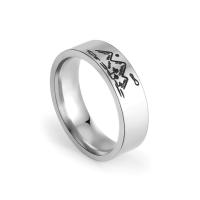 Палец кольцо из нержавеющей стали, Нержавеющая сталь 304, Мужская & разный размер для выбора, оригинальный цвет, размер:7-11, продается PC