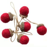 Felt Christmas Tree Decoration, handmade, DIY, more colors for choice, 25x20mm, Sold By PC