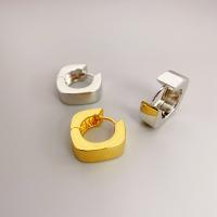 Brass Huggie Hoop Earring plated fashion jewelry & for woman nickel lead & cadmium free 16.60mm Sold By Pair
