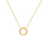 Titantium stali Naszyjnik, ze 6.6cm przedłużeniami łańcuszka, Platerowane prawdziwym złotem, biżuteria moda & dla kobiety, złoty, długość 40 cm, sprzedane przez PC