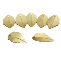 Brass Jewelry Pendants, Leaf, gold color plated, Unisex, golden, nickel, lead & cadmium free, 10.30x17mm, Approx 100PCs/Bag, Sold By Bag