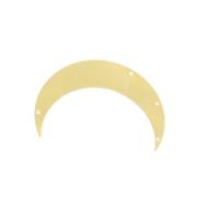Connettore di gioielli in ottone, Luna, placcato color oro, DIY & 1/3 anello del connettore, dorato, assenza di nichel,piombo&cadmio, 46.10x32mm, Appross. 100PC/borsa, Venduto da borsa