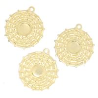 Brass Jewelry Pendants, Spider Web, gold color plated, Unisex, golden, nickel, lead & cadmium free, 20.90x22.30mm, Approx 100PCs/Bag, Sold By Bag