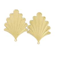 Brass Jewelry Pendants Leaf gold color plated Unisex golden nickel lead & cadmium free Approx Sold By Bag
