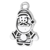 Tibetan Style Christmas Pendants, Santa Claus, antique silver color plated, DIY, silver color, nickel, lead & cadmium free, 15x20.50x2.50mm, Hole:Approx 2mm, Sold By KG