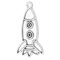 Zinc Alloy Pendants Rocket antique silver color plated Unisex silver color nickel lead & cadmium free Approx 1.5mm Sold By KG