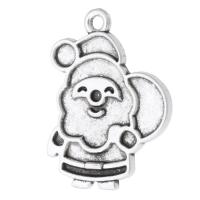 Tibetan Style Christmas Pendants, Santa Claus, antique silver color plated, Unisex, silver color, nickel, lead & cadmium free, 17x23x2mm, Hole:Approx 1.5mm, Sold By KG