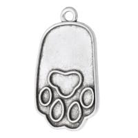 Tibetan Style Pendants, Claw, antique silver color plated, Unisex, silver color, nickel, lead & cadmium free, 16x28x1.50mm, Hole:Approx 2mm, Sold By KG