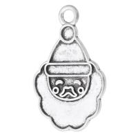 Tibetan Style Christmas Pendants, antique silver color plated, Unisex, silver color, nickel, lead & cadmium free, 16.50x26x1mm, Hole:Approx 2mm, Sold By KG