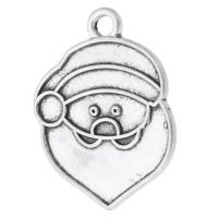 Tibetan Style Christmas Pendants, antique silver color plated, Unisex, silver color, nickel, lead & cadmium free, 17x22.50x1.50mm, Hole:Approx 2mm, Sold By KG