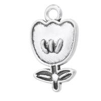 Zinc Alloy Flower Pendants Tulip antique silver color plated Unisex silver color nickel lead & cadmium free Approx 2mm Sold By KG