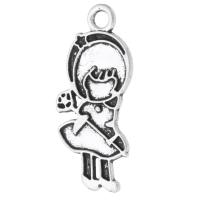 Zinc Alloy Pendants Girl antique silver color plated Unisex silver color nickel lead & cadmium free Approx 2mm Sold By KG