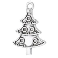 Tibetan Style Christmas Pendants, Christmas Tree, antique silver color plated, Unisex, silver color, nickel, lead & cadmium free, 18x26x2mm, Hole:Approx 2mm, Sold By KG