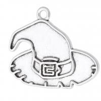 Tibetan Style Pendants, Hat, antique silver color plated, Unisex, silver color, nickel, lead & cadmium free, 26.50x22x1.50mm, Hole:Approx 2mm, Sold By KG