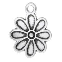 Tibetan Style Flower Pendants, antique silver color plated, Unisex, silver color, nickel, lead & cadmium free, 16x19x3mm, Hole:Approx 2mm, Sold By KG