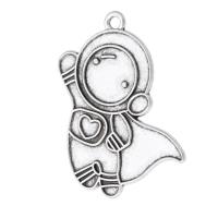 Tibetan Style Pendants, Astronaut, antique silver color plated, Unisex, silver color, nickel, lead & cadmium free, 26x32x1mm, Hole:Approx 2mm, Sold By KG