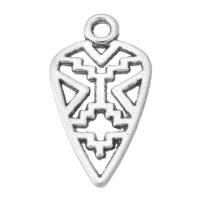 Tibetan Style Pendants, antique silver color plated, Unisex & hollow, silver color, nickel, lead & cadmium free, 13x24.50x2mm, Hole:Approx 2mm, Sold By KG