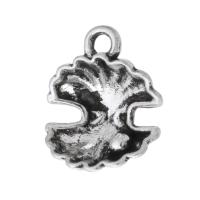 Tibetan Style Pendants, Shell, antique silver color plated, Unisex, silver color, nickel, lead & cadmium free, 13x15.50x6mm, Hole:Approx 2mm, Sold By KG