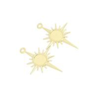 Brass Jewelry Pendants, Sun, gold color plated, Unisex, golden, nickel, lead & cadmium free, 19.50x30mm, Approx 100PCs/Bag, Sold By Bag
