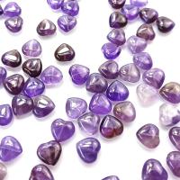 Natural Amethyst Beads Heart polished & DIY purple 10mm Sold By PC