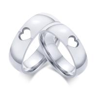 Пара кольца перста, Нержавеющая сталь 304, ювелирные изделия моды & Мужская, оригинальный цвет, 6x2mm, продается PC