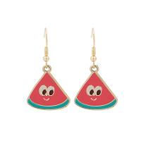 Zinc Alloy Drop Earrings stoving varnish & for woman & enamel Sold By Pair