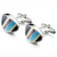 Cufflinks Brass with Crystal platinum color plated stoving varnish & Unisex nickel lead & cadmium free Sold By Lot