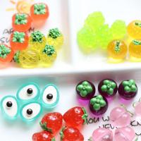 Mobile Phone DIY Decoration, Resin, Fruit, epoxy gel, different styles for choice, more colors for choice, 15x18mm, Sold By PC