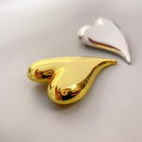 Fashion Brooch Jewelry, Brass, Heart, plated, fashion jewelry & for woman, more colors for choice, nickel, lead & cadmium free, 52.50x35.50mm, Sold By PC