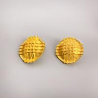 Brass Stud Earring 18K gold plated fashion jewelry & for woman nickel lead & cadmium free 21.70mm Sold By Pair