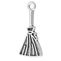 Tibetan Style Pendants, Broom, antique silver color plated, Unisex, silver color, nickel, lead & cadmium free, 11x24x1.50mm, Hole:Approx 2mm, Sold By KG