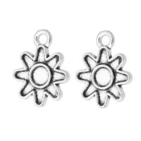 Tibetan Style Pendants, Sun, antique silver color plated, Unisex, silver color, nickel, lead & cadmium free, 13x16x1.50mm, Hole:Approx 1.5mm, Sold By KG
