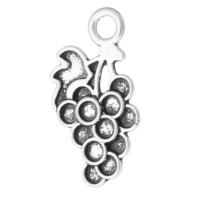 Tibetan Style Fruit Shape Pendants, Grape, antique silver color plated, Unisex, silver color, nickel, lead & cadmium free, 10x17x1mm, Hole:Approx 2mm, Sold By KG