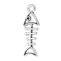 Zinc Alloy Pendants Fish Bone antique silver color plated Unisex silver color nickel lead & cadmium free Approx 2mm Sold By KG