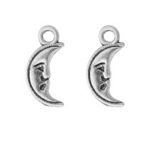 Zinc Alloy Pendants Moon antique silver color plated Unisex silver color nickel lead & cadmium free Approx 2mm Sold By KG