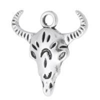 Tibetan Style Animal Pendants, antique silver color plated, Unisex, silver color, nickel, lead & cadmium free, 20x21x3mm, Hole:Approx 2mm, Sold By KG