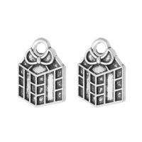 Tibetan Style Pendants, gift shape, antique silver color plated, Unisex, silver color, nickel, lead & cadmium free, 11x14x2mm, Hole:Approx 2mm, Sold By KG