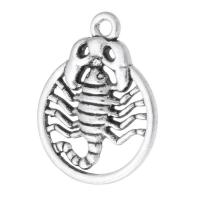 Tibetan Style Animal Pendants, Scorpion, antique silver color plated, Unisex, silver color, nickel, lead & cadmium free, 19.50x25x3mm, Hole:Approx 2mm, Sold By KG