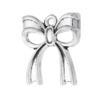 Zinc Alloy Pendants Bowknot antique silver color plated Unisex silver color nickel lead & cadmium free Approx 2mm Sold By KG
