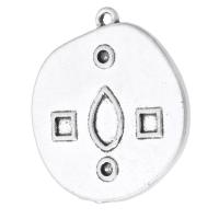 Tibetan Style Pendants, antique silver color plated, Unisex, silver color, nickel, lead & cadmium free, 21x23x2mm, Hole:Approx 1.5mm, Sold By KG