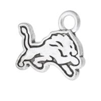 Tibetan Style Animal Pendants, antique silver color plated, Unisex, silver color, nickel, lead & cadmium free, 19x17x2mm, Hole:Approx 3mm, Sold By KG