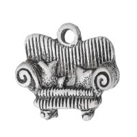 Tibetan Style Pendants, Sofa, antique silver color plated, Unisex, silver color, nickel, lead & cadmium free, 16x14x3mm, Hole:Approx 2mm, Sold By KG