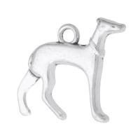 Tibetan Style Animal Pendants, Dog, antique silver color plated, Unisex, silver color, nickel, lead & cadmium free, 22x18x3mm, Hole:Approx 2mm, Sold By KG