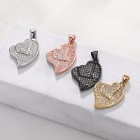Cubic Zirconia Pendant Zinc Alloy plated & micro pave cubic zirconia nickel lead & cadmium free Sold By PC