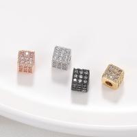 Cubic Zirconia Micro Pave Brass Beads, plated, DIY & different styles for choice & micro pave cubic zirconia, more colors for choice, nickel, lead & cadmium free, Sold By PC