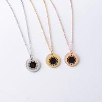 Stainless Steel Jewelry Necklace 304 Stainless Steel Round Vacuum Ion Plating fashion jewelry & Unisex 20mm Length Approx 17.72 Inch Sold By PC